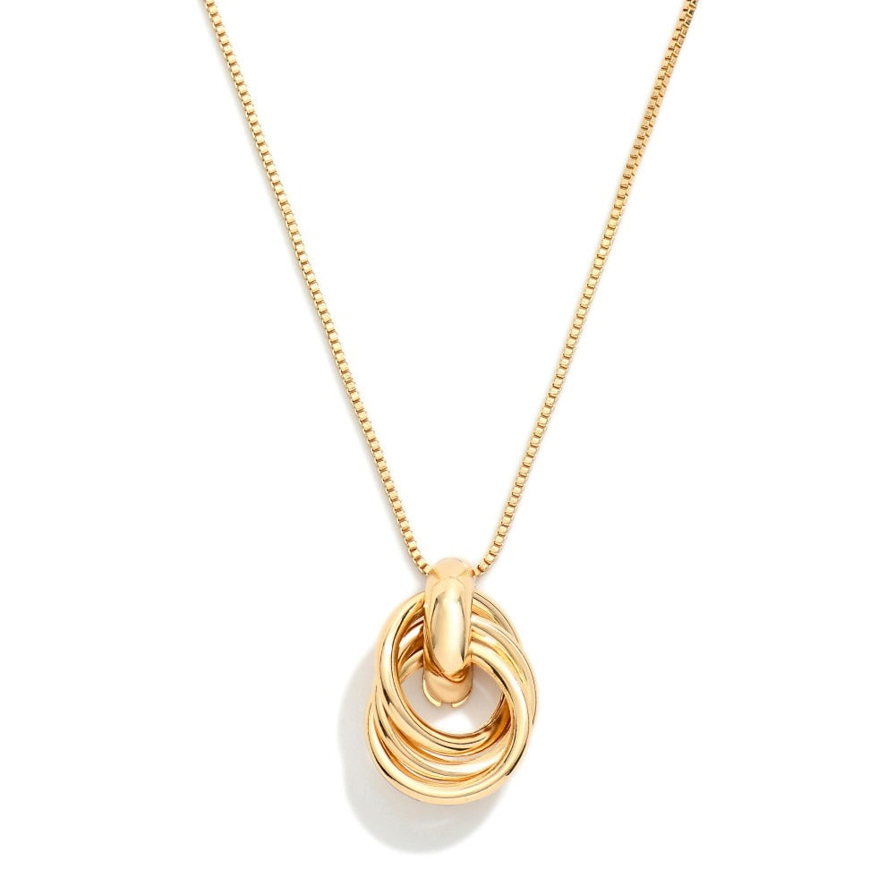 Intertwined Hoops Pendant Necklace