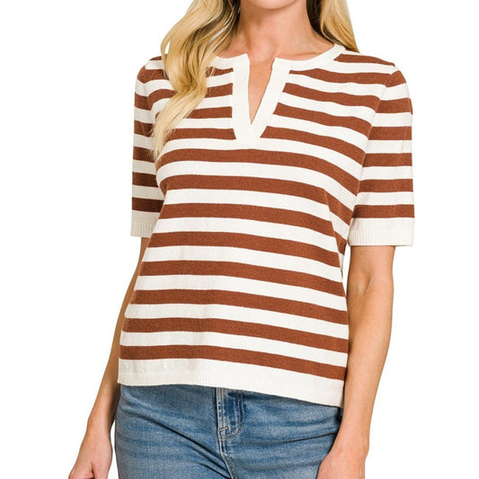 Split Haven Striped Sweater