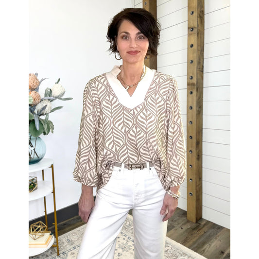 Lace blouse with lace trim and flowy, Marlowe Top