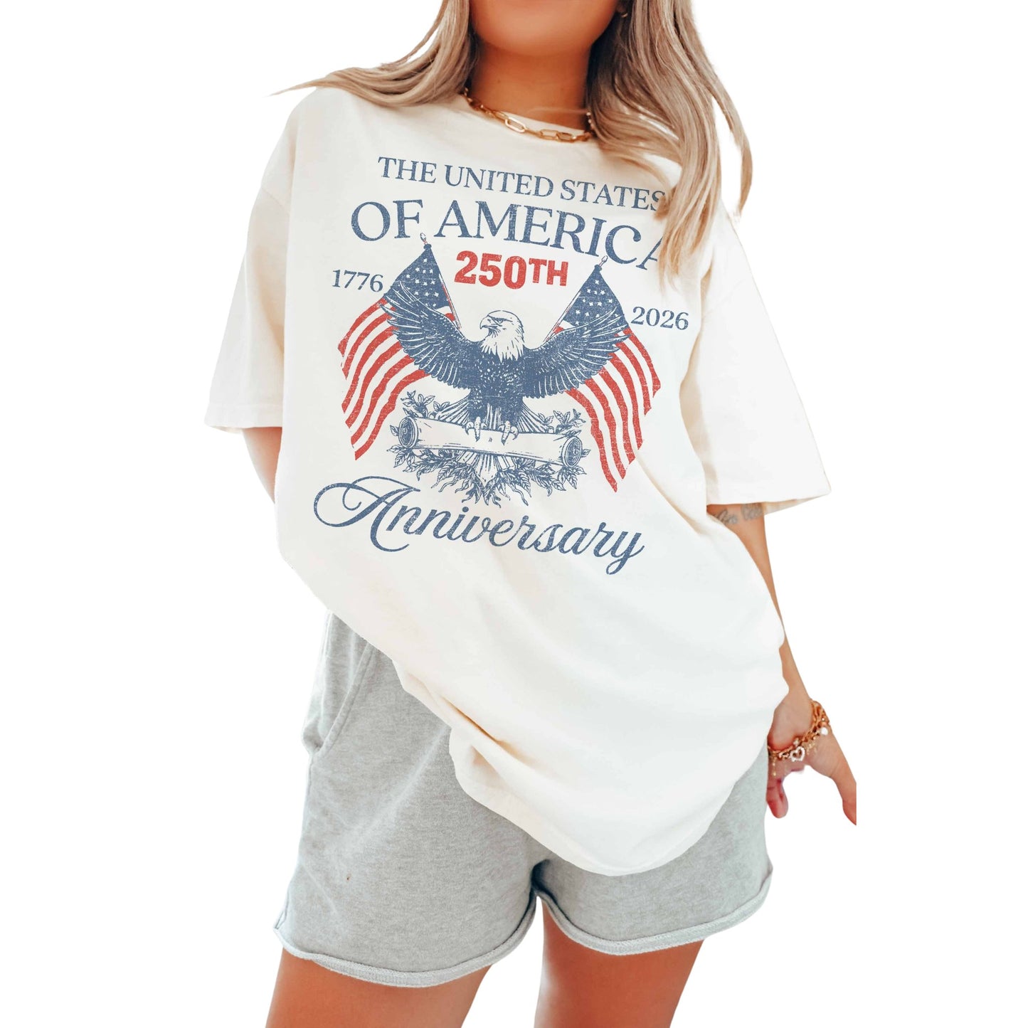 USA 250th Anniversary Oversized Graphic Tee