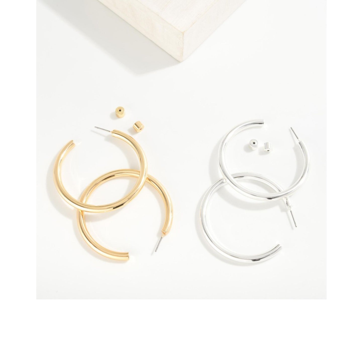 Hoop earrings featuring metal-tone, Glow Getter Hoop Earrings