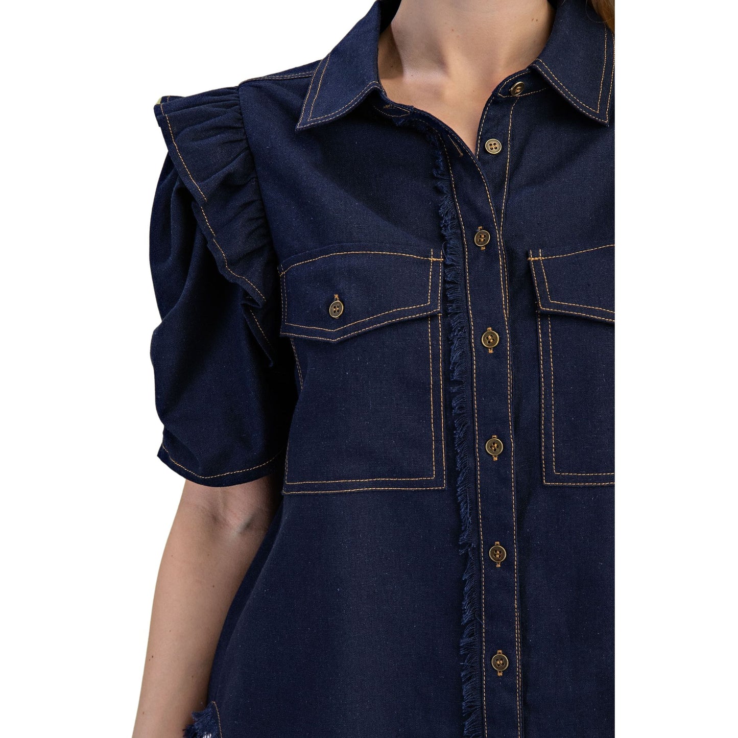 Fringe & Flair Indigo Top