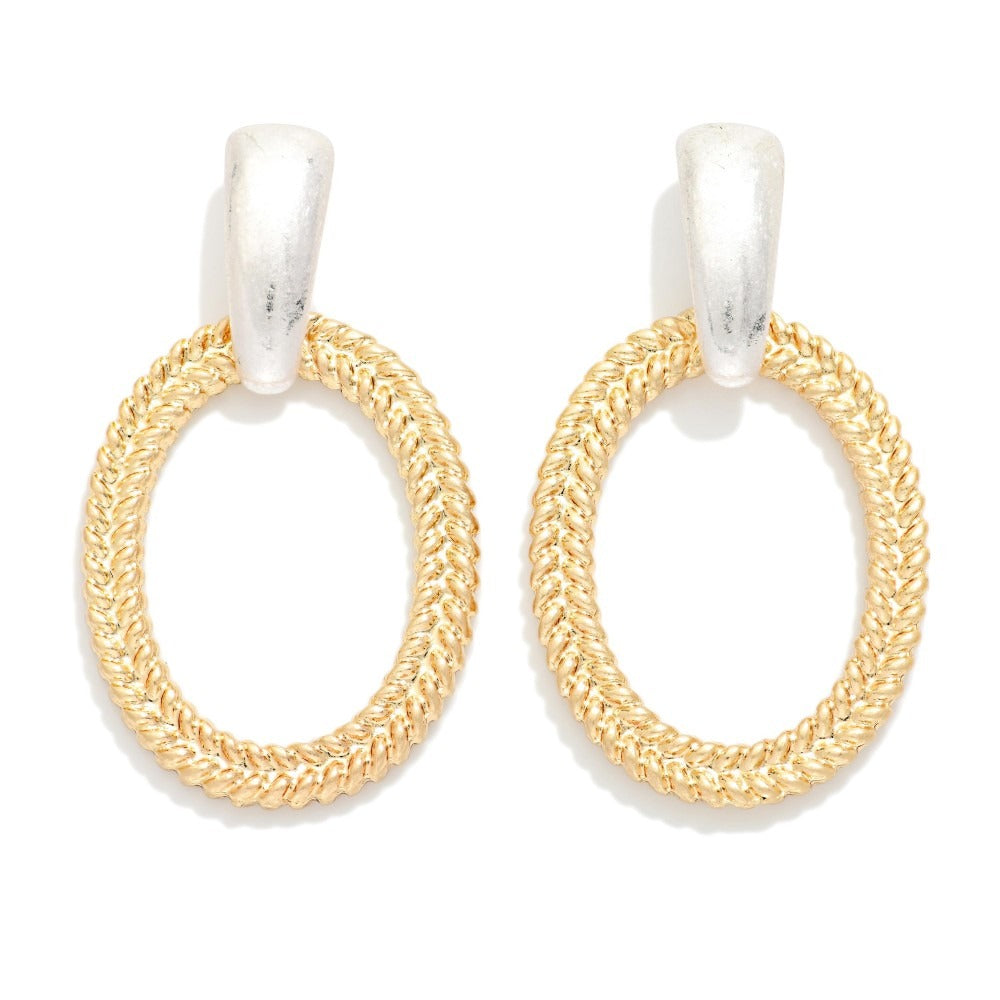 Oval Braided Earrings