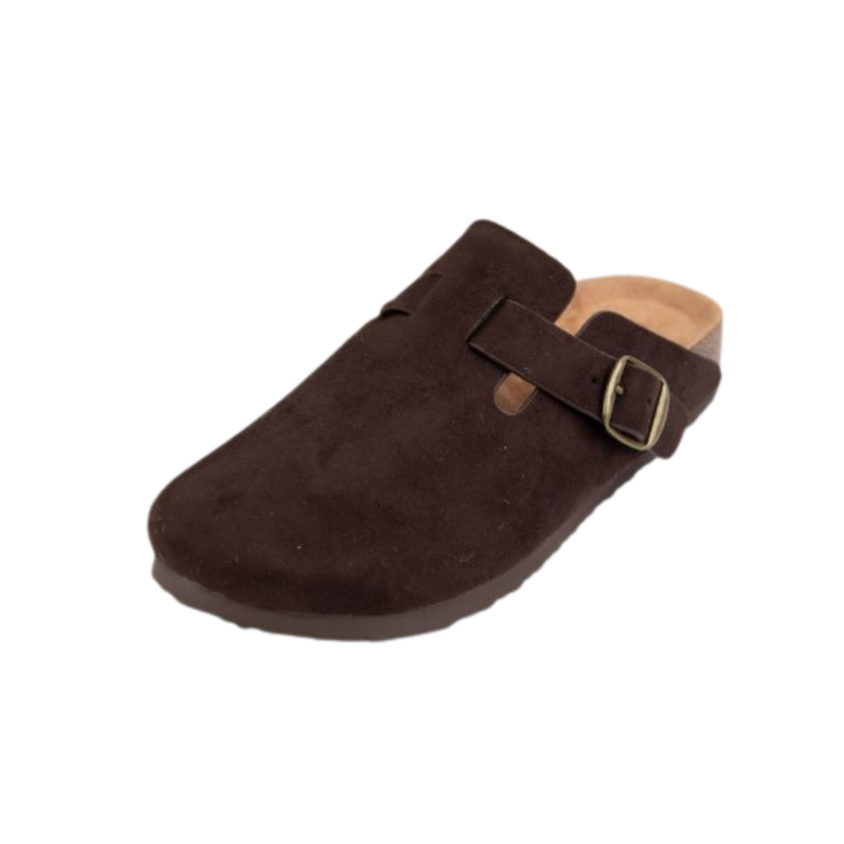 Buckle shoe finished with round-toe and rubber sole, Mule It Over