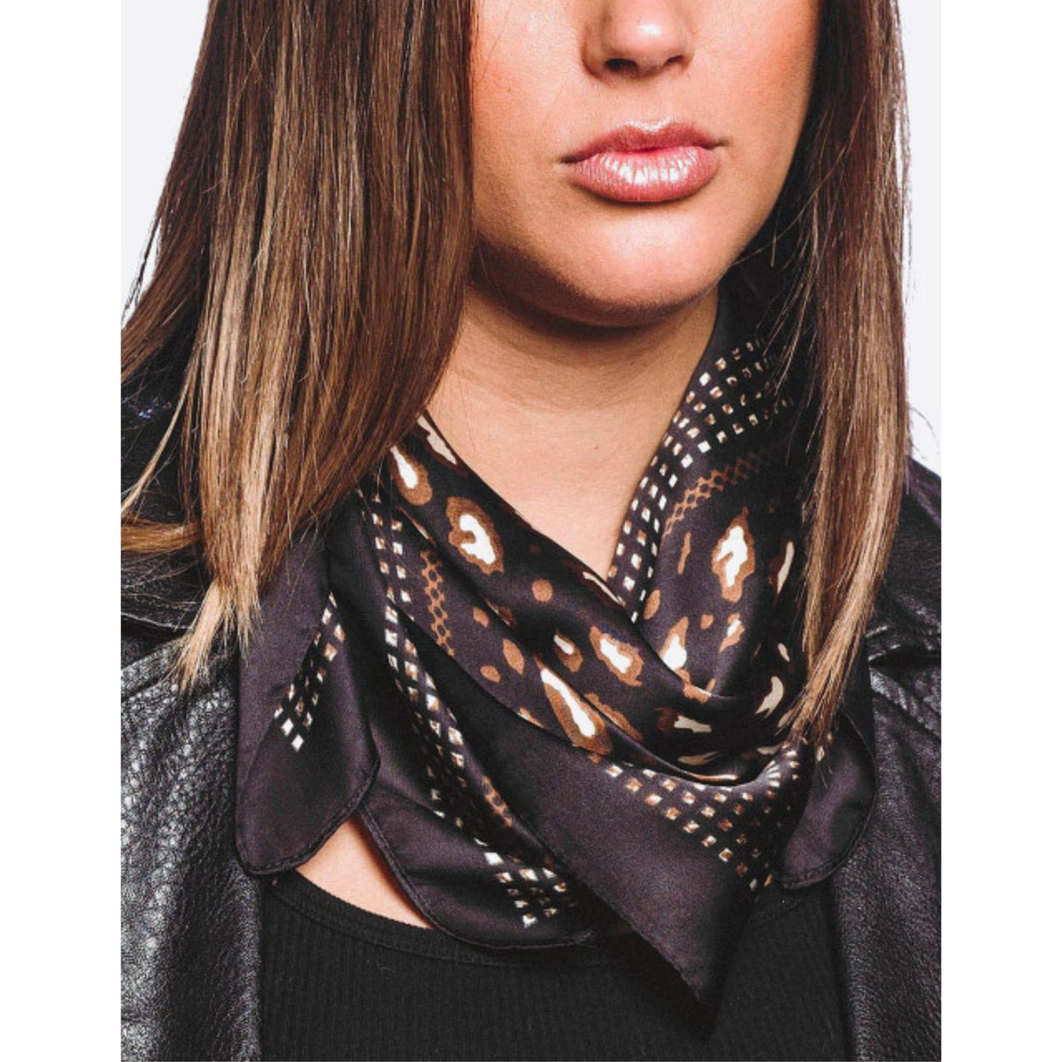 100% polyester scarf, Lightweight Print Scarf — image 2