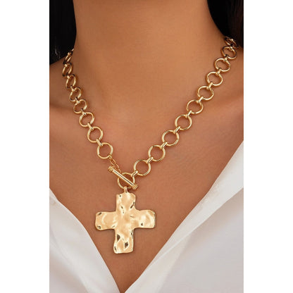 Artisan Hammered Cross Pendant