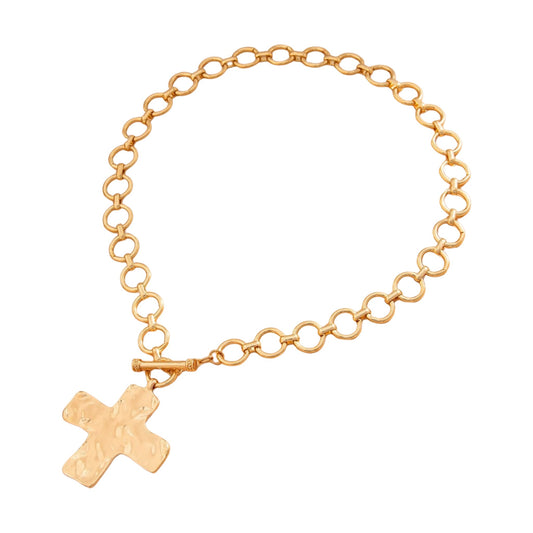 Artisan Hammered Cross Pendant
