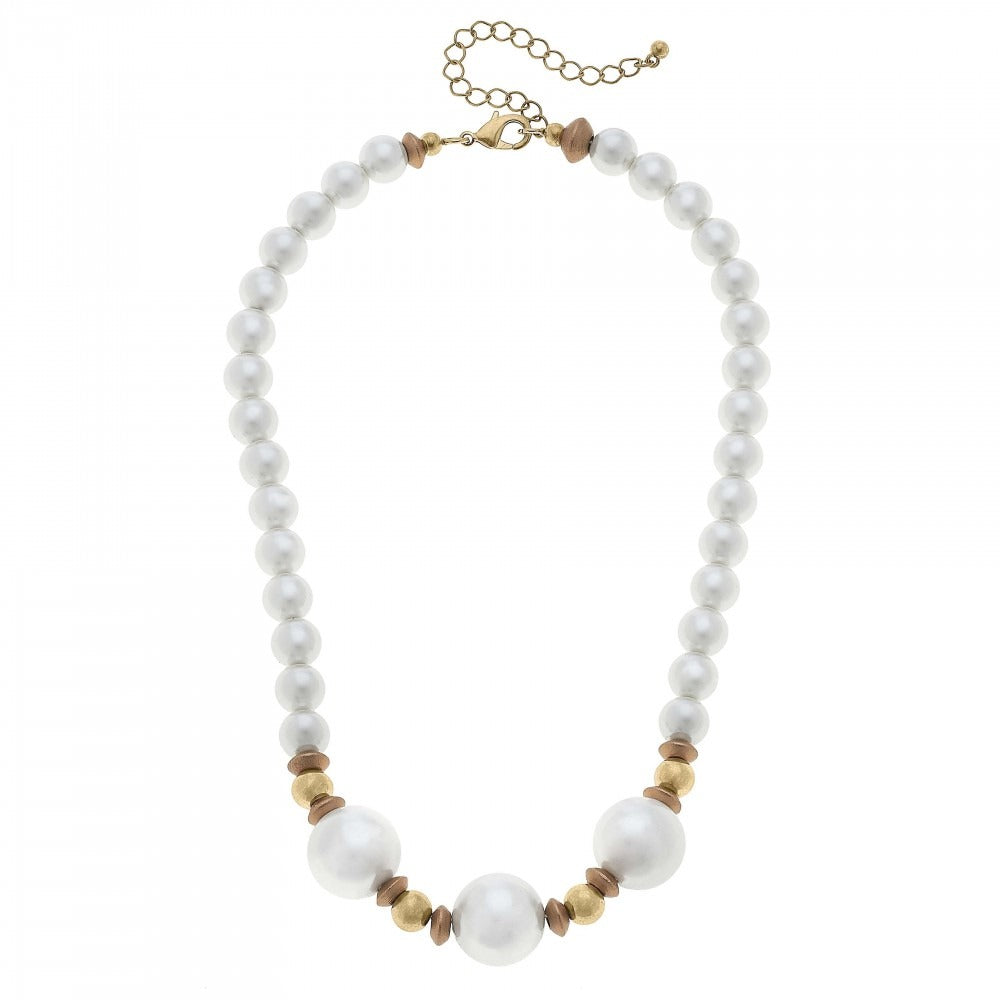 Golden Glimmer Pearl Necklace