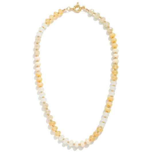 Mixed Faceted Bead Necklace