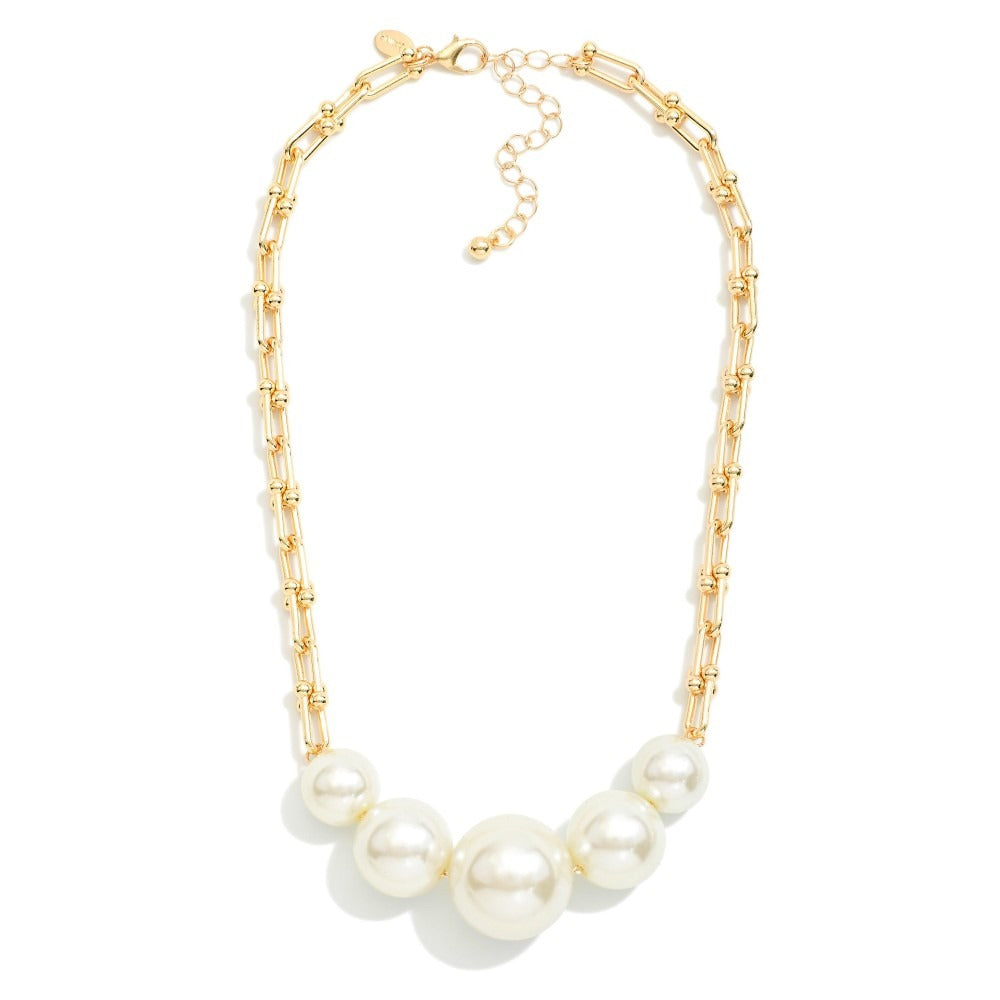 Pearl Luxe U-Link Necklace