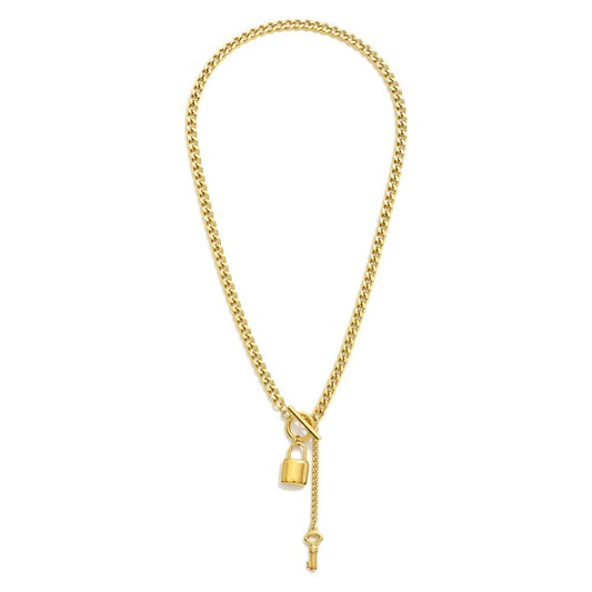 Lock Pendant Necklace w/Toggle Clasp