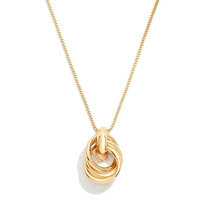 Intertwined Hoops Pendant Necklace