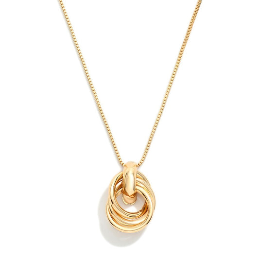 Intertwined Hoops Pendant Necklace