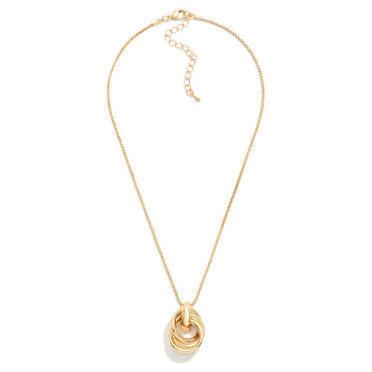 Intertwined Hoops Pendant Necklace
