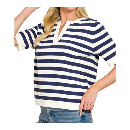 Split Haven Striped Sweater