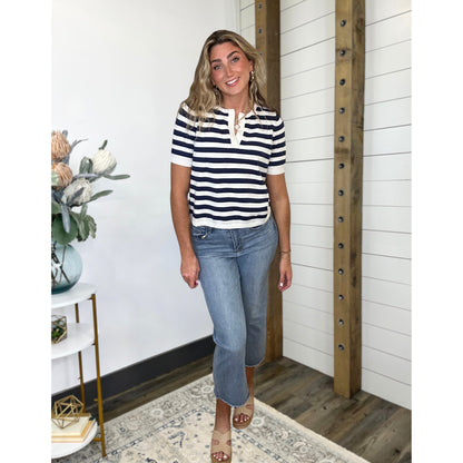 Split Haven Striped Sweater