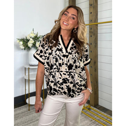 Breezy Floral Drop Shoulder Top