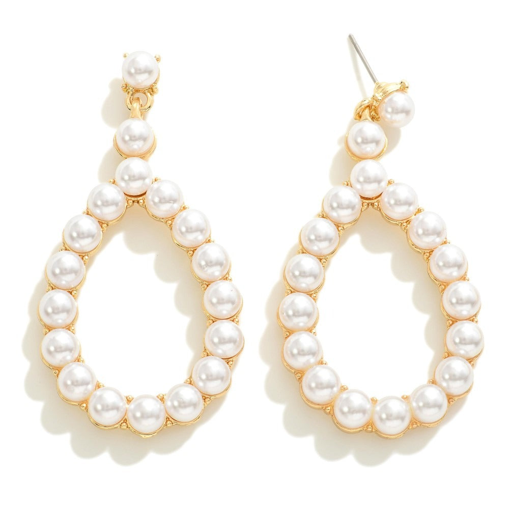 Lustrous Pearl Teardrop Earrings
