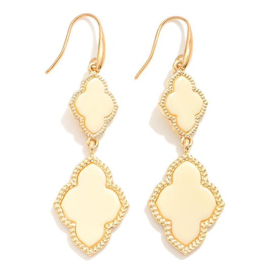 Linked Clover Drop Earring