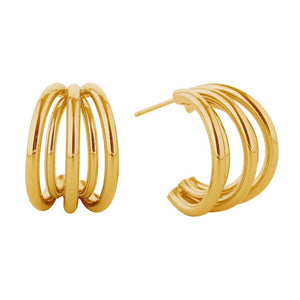 Gold Dipped Layered Hoop Earring