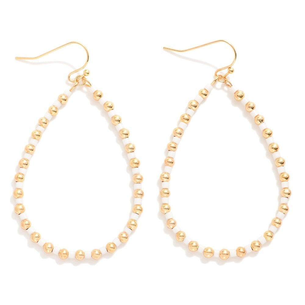 Vibrant Cascade Beaded Teardrop Earrings