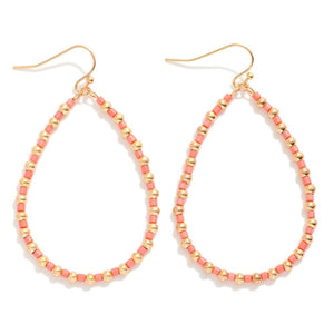 Vibrant Cascade Beaded Teardrop Earrings