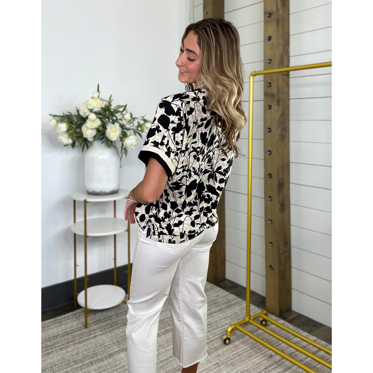 Breezy Floral Drop Shoulder Top