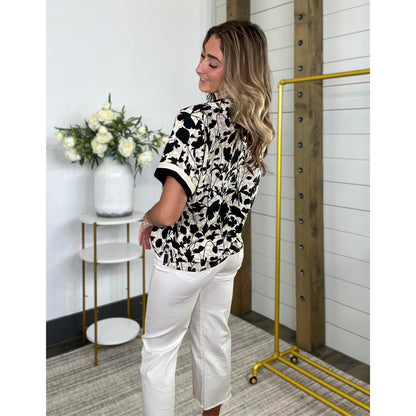 Breezy Floral Drop Shoulder Top