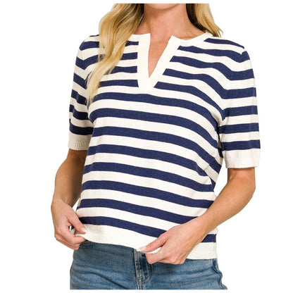 Split Haven Striped Sweater