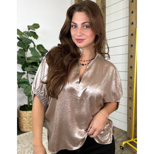 Shimmering Center Of Attention Top