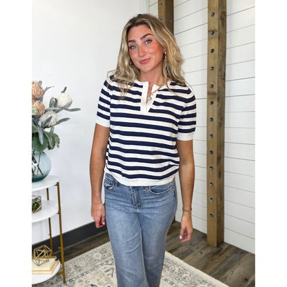 Split Haven Striped Sweater