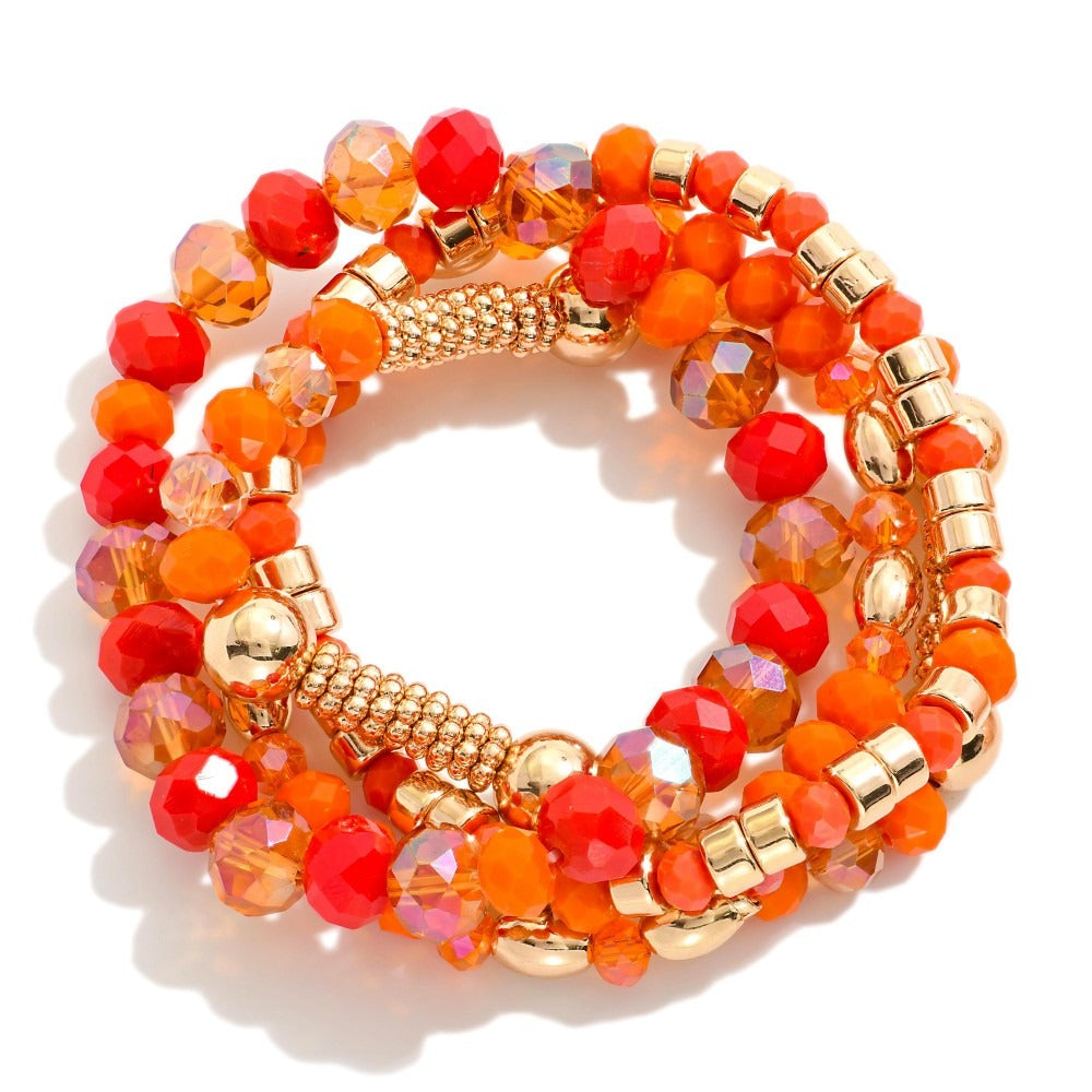 Dreamsicle Beaded Bracelet Set