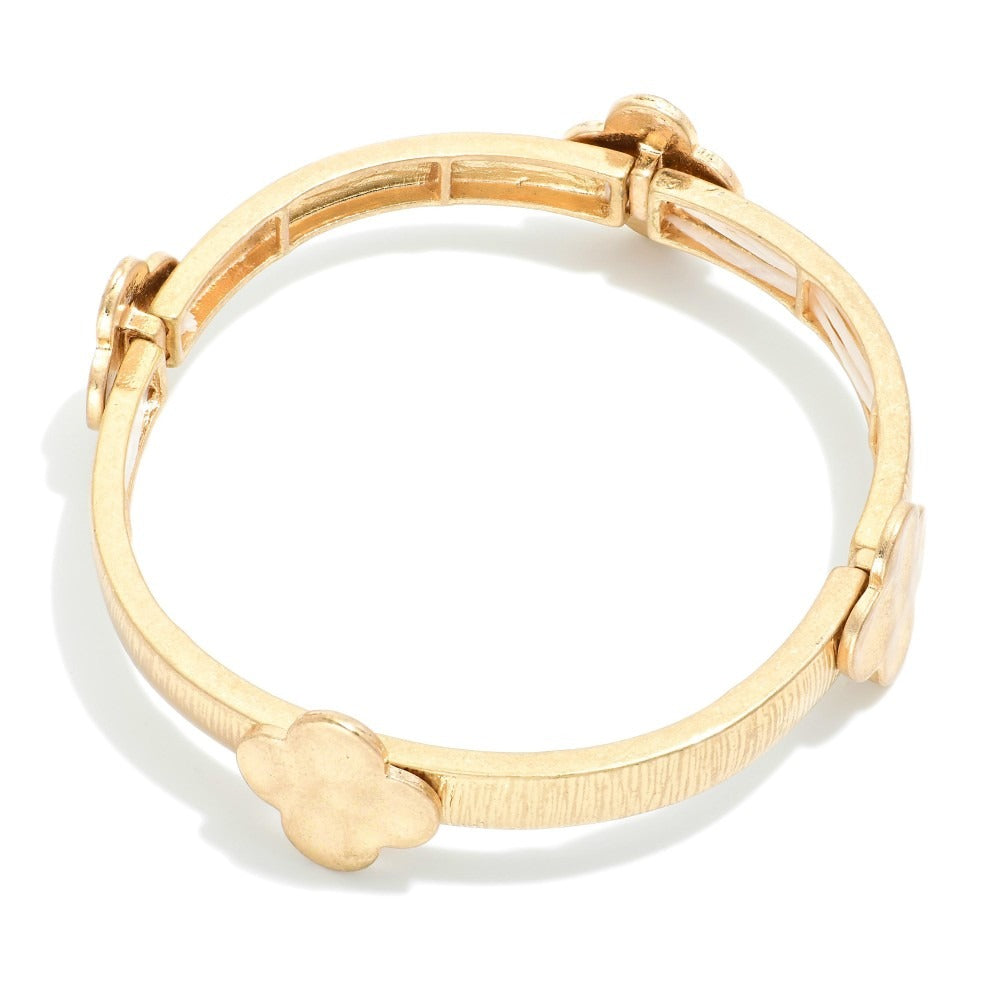 Only On Me Stretch Clover Bangle