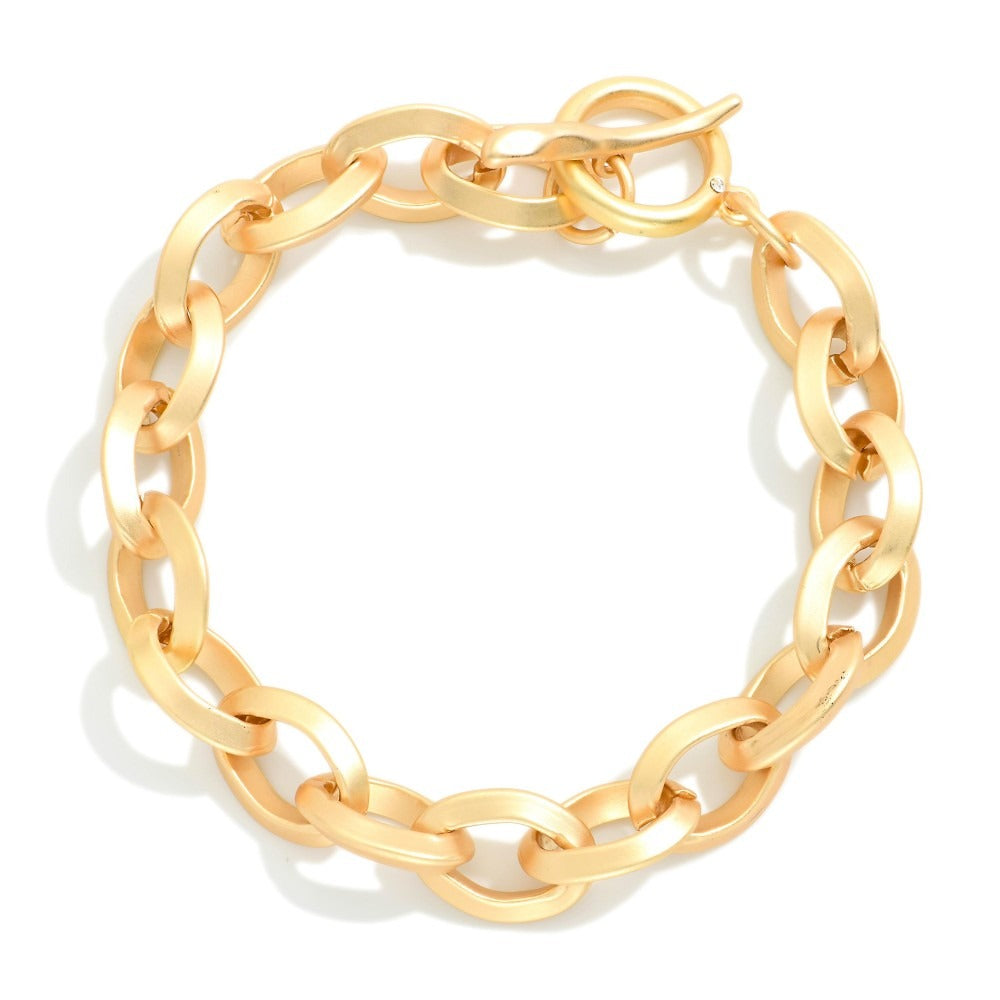 Toggle Clasp Chain Link Bracelet
