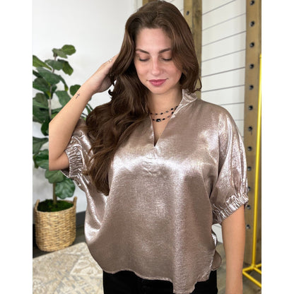 Shimmering Center Of Attention Top