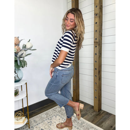 Split Haven Striped Sweater