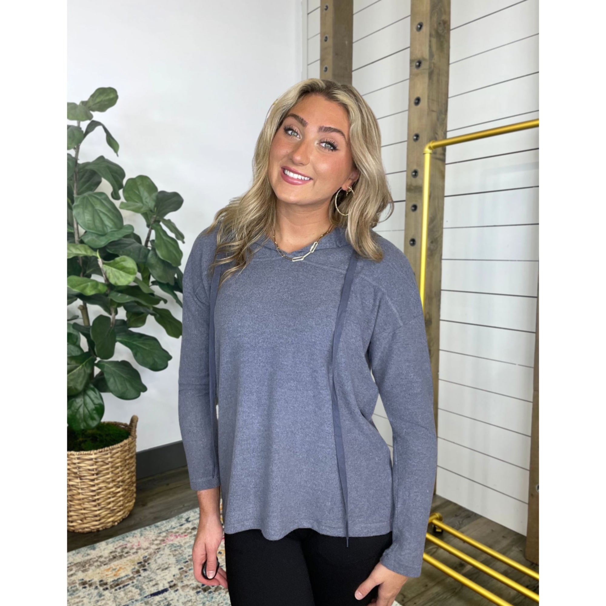 Just Be You Brushed Hoodie Pullover
