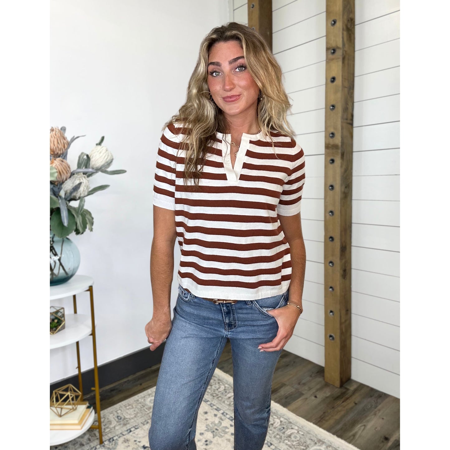 Split Haven Striped Sweater