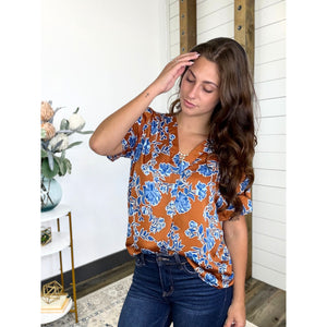 Copper Skies Floral Top