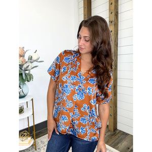 Copper Skies Floral Top