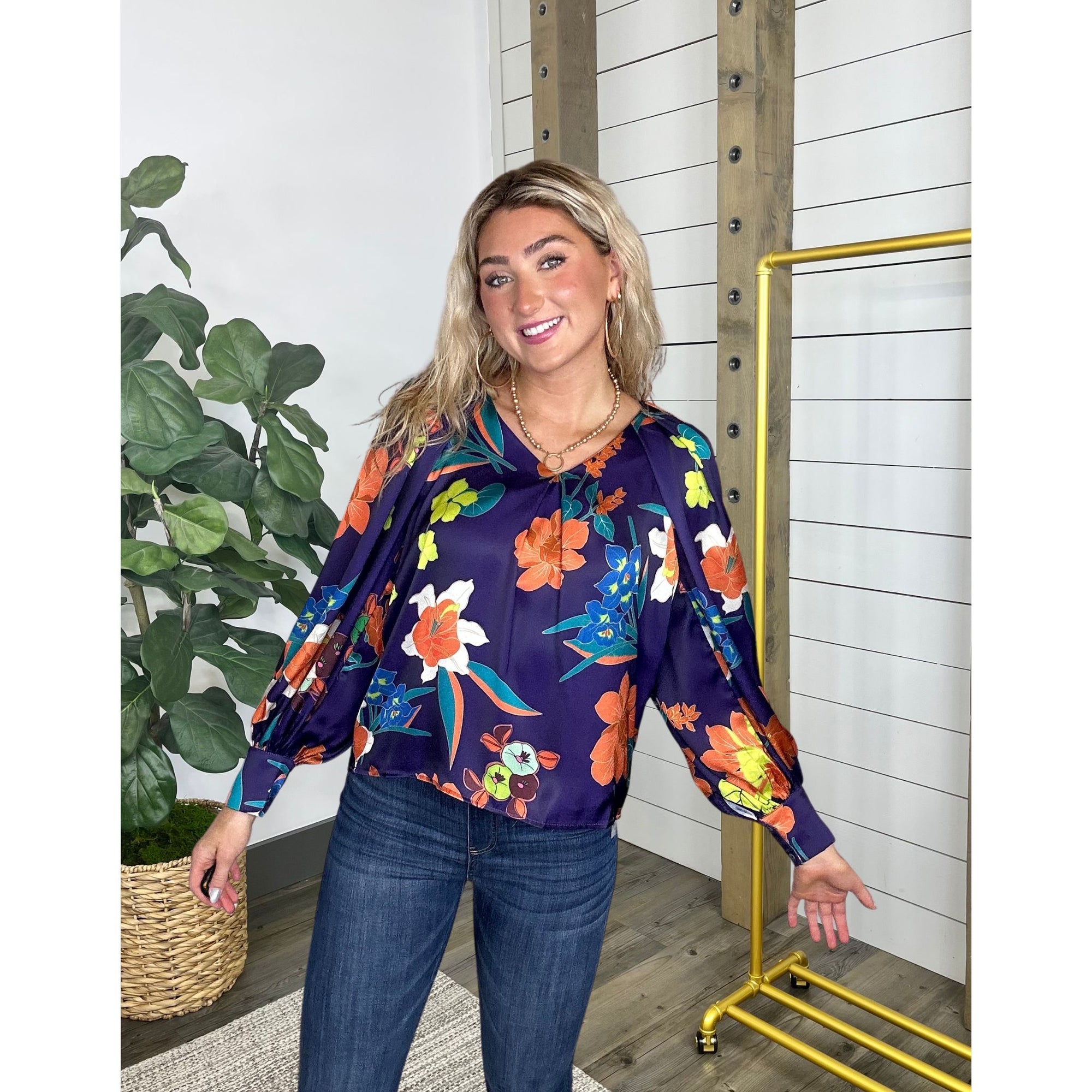 Falling For You Floral Blouse