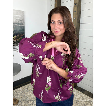 Plum Perfect Floral Top