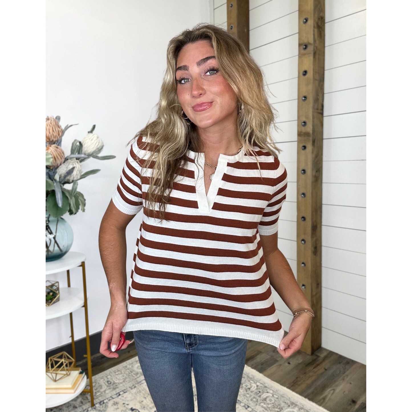 Split Haven Striped Sweater
