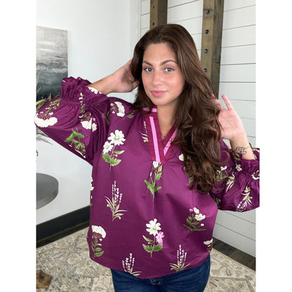 Plum Perfect Floral Top