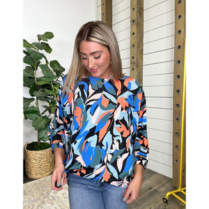All You Abstract Print Boxy Top