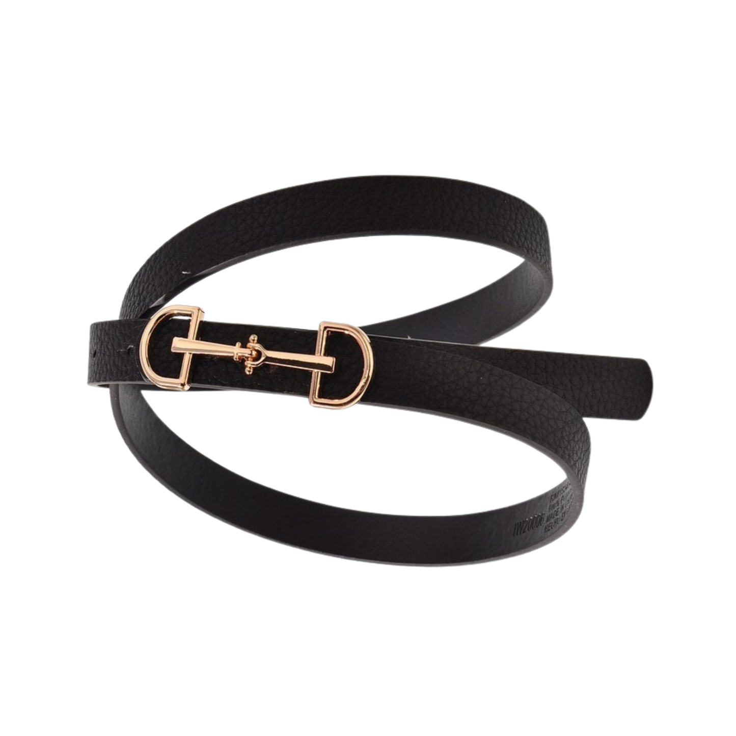 Horse Bit Buckle Skinny Belt