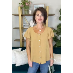 Meant To Be  Button Up Top