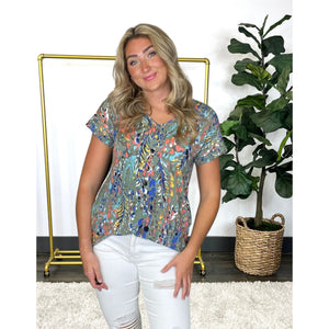 Wyndham Water Color Print Tunic