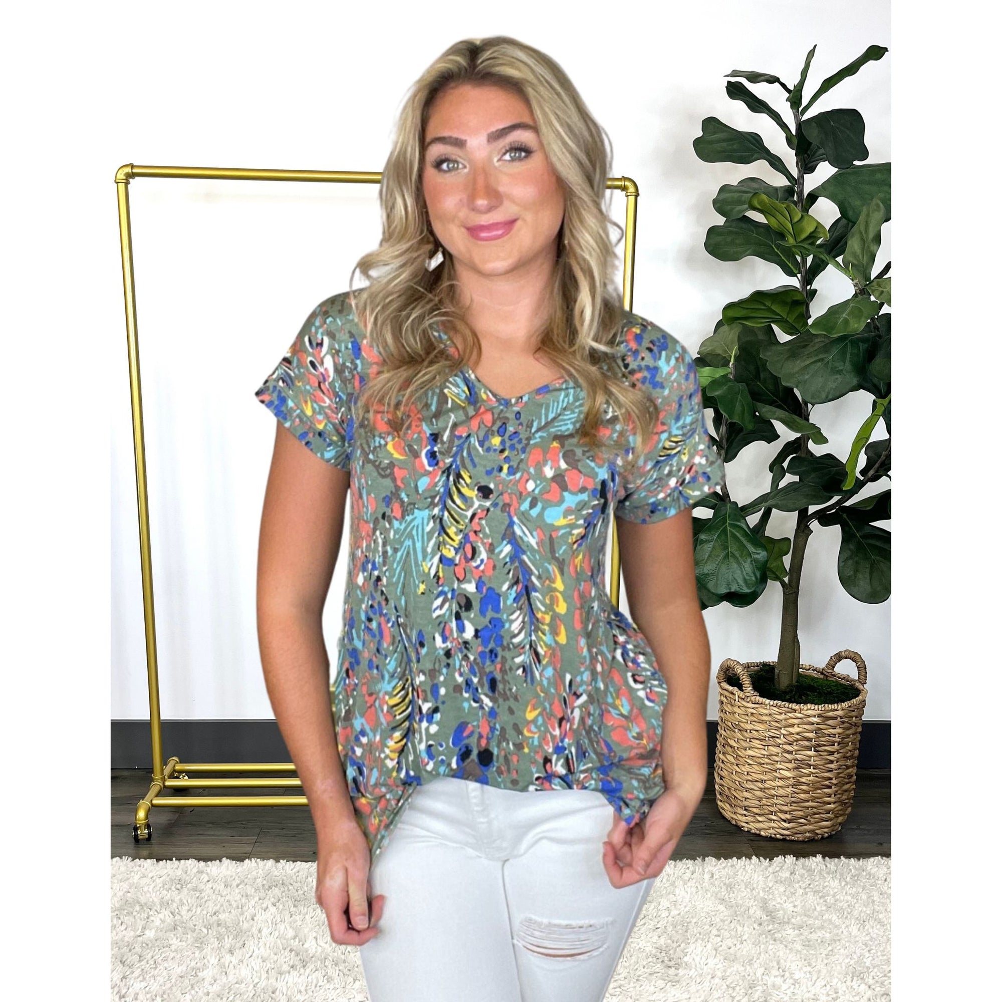 Wyndham Water Color Print Tunic