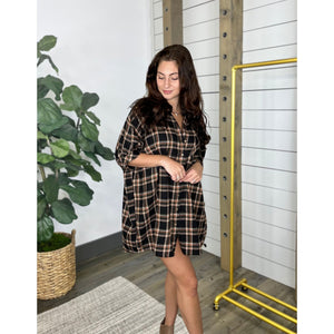 Mad About You Oversize Plaid Dress